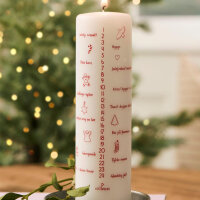 Weihnachtskerze 1-24 weiß von IB Laursen