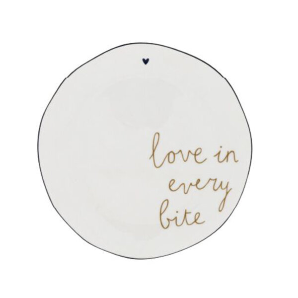 Kleiner Kuchenteller/Cake Plate "love in every bite" von Bastion Collections