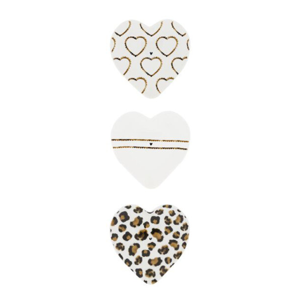 Herzteller "brown/white" von Bastion Collections Hearts