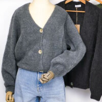Alpaka Cardigan "grau" von Sarah & Sally