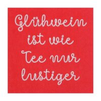 Cocktailserviette 25x25 "Glühwein ist wie...