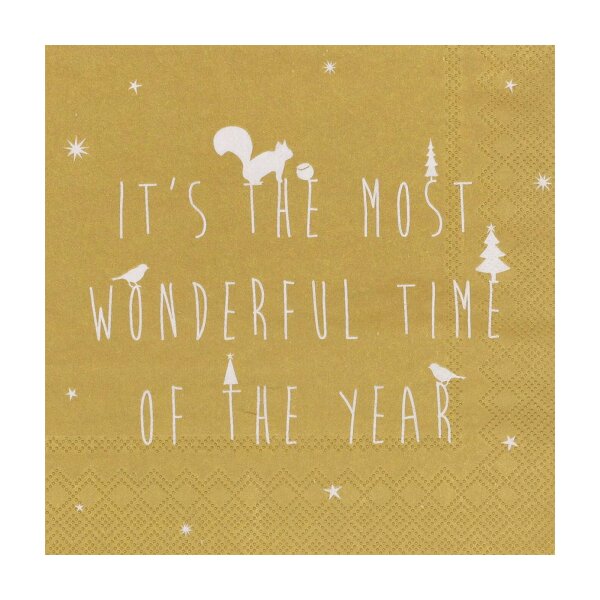 Serviette 33x33 "Its the most wonderful" von Räder