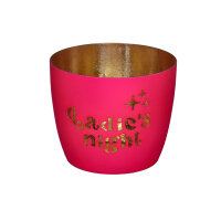 Windlicht Madras "Ladies night" hot pink/gold...