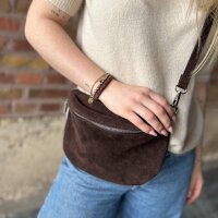 Hipbag "L" Velours dunkelbraun