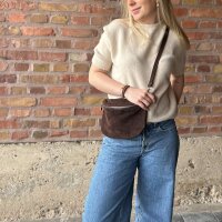 Hipbag "L" Velours dunkelbraun