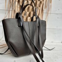 Umhängetasche "Polette" glattleder braun