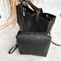 Umhängetasche "Polette" glattleder braun