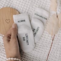 Babysocken "Kleine Schwester" von Eulenschnitt 3M