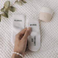 Babysocken "Kleiner Bruder" von Eulenschnitt 3M