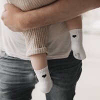 Babysocken "Herz schwarz" von Eulenschnitt 3M