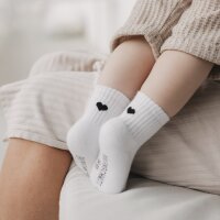 Babysocken "Herz schwarz" von Eulenschnitt 3M