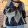 Rautenpullover dunkelblau-grau One Size
