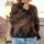 Rautenpullover braun-schwarz One Size