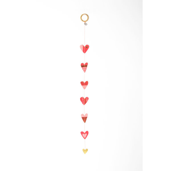 Mini Herzkette von Good old Friends rot gold