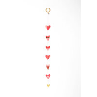 Mini Herzkette von Good old Friends rot gold