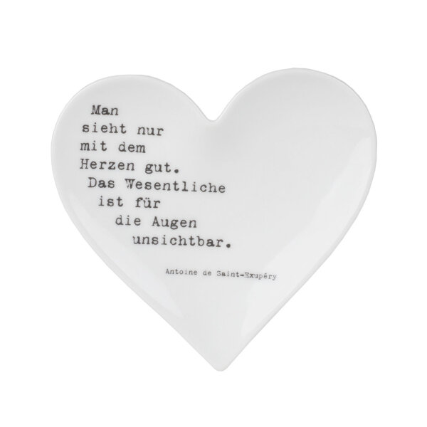 Herzteller klein "Man sieht nur..." von Räder