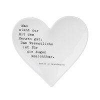 Herzteller klein "Man sieht nur..." von Räder