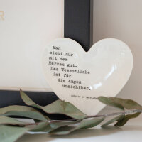 Herzteller klein "Man sieht nur..." von Räder