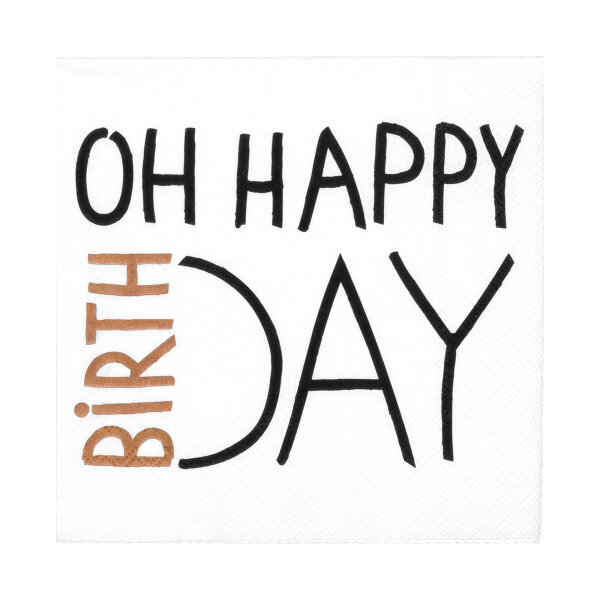 Serviette 33x33 "Oh Happy Birthday" von Räder
