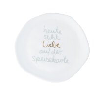 Kleiner Teller "Heute steht Liebe auf..." von...