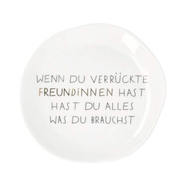 Kleiner Teller "Verrückte Freundinnen" von Räder