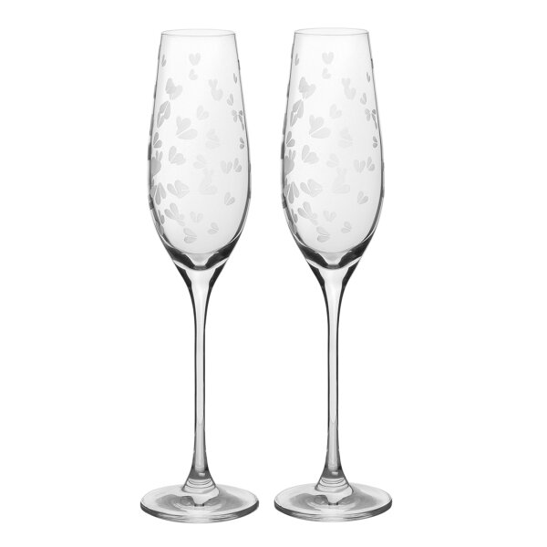 Sektglas 2er Set "Herzen" von Räder