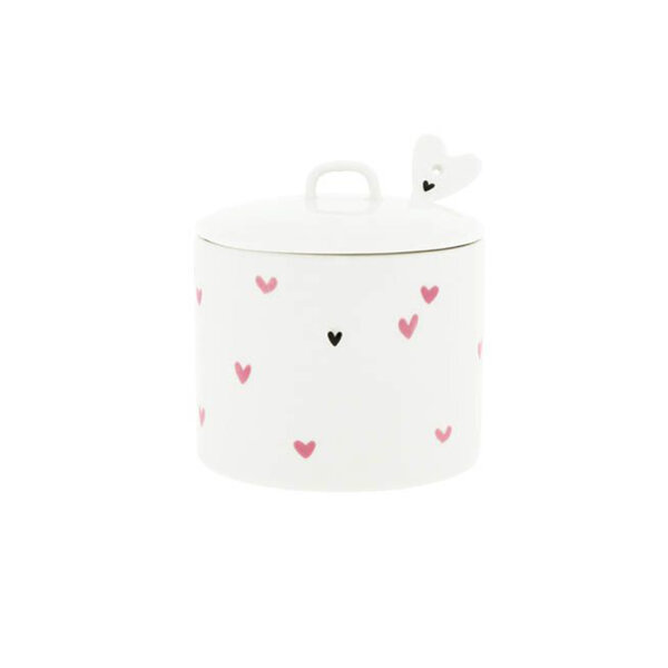 Zuckerdose mit Löffel "white rose little hearts" von Bastion Collections
