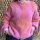 Rautenpullover pink-orange One Size