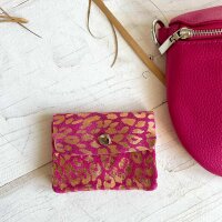 Leder-Portemonnaie S Leo pink-gold