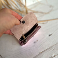Leder-Portemonnaie S rosa metallic