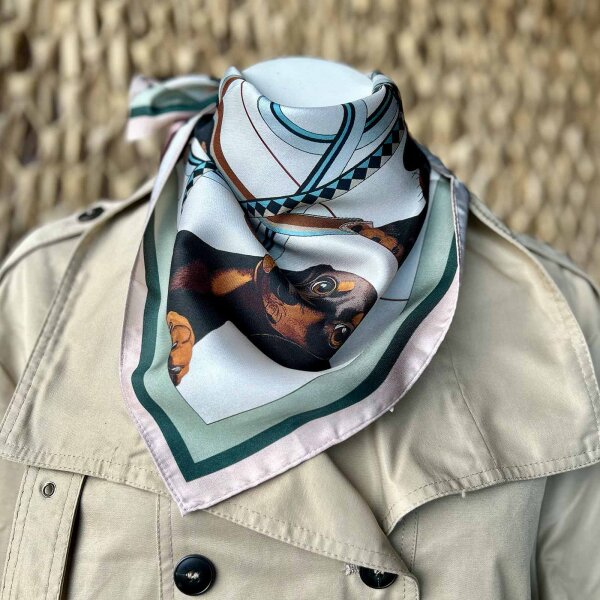 Großes Viskosetuch "Dackel"