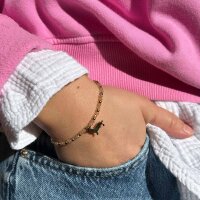 Armband "Dackel beige" vergoldet