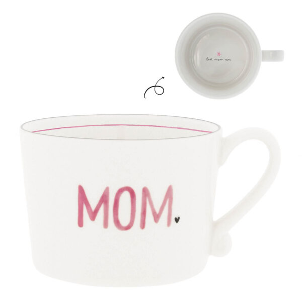 Tasse / Mug white rose "MOM" von Bastion Collections