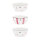 Schälchen / BOWL Sauce white/rose von Bastion Collections Streifen