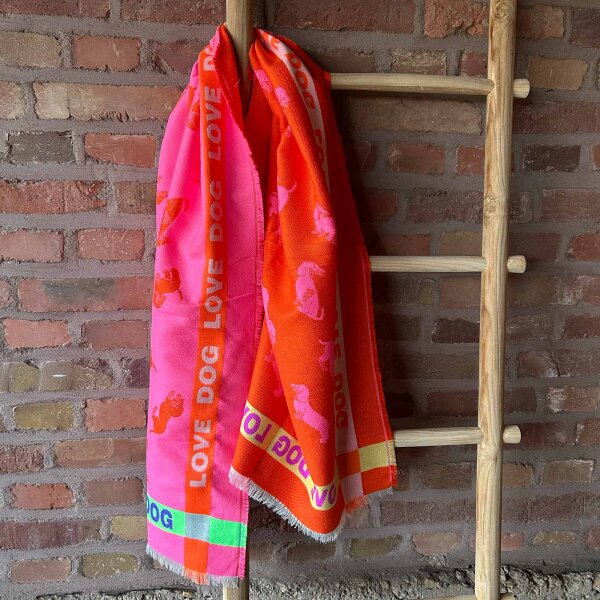 Großes Tuch "Doglove pink"