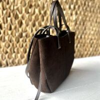 Umhängetasche "Polette" Veloursleder braun