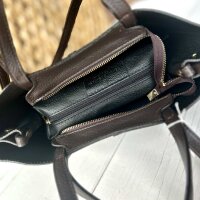 Umhängetasche "Polette" Veloursleder braun