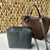 Umhängetasche "Polette" Veloursleder braun