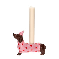 Mignon Kerzenhalter "Dackel mit Mütze...