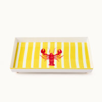 Dekotablett "Yellow Lobster" von by Vivi.