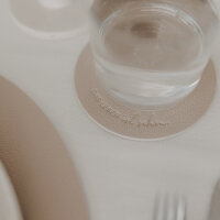 Untersetzer "Das Leben ist schön" 2er Set creme von Eulenschnitt