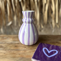 Vase Streifen lila