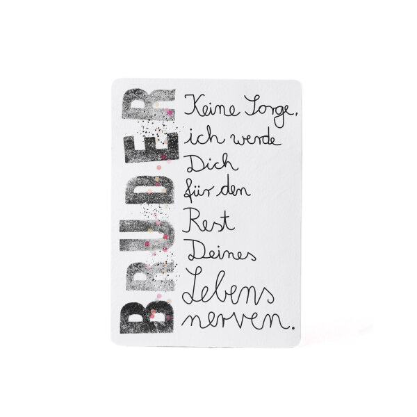 Family Postcard "Bruder" von Good old friends