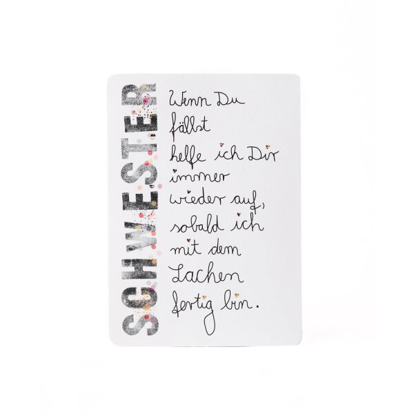 Family Postcard "Schwester" von Good old friends