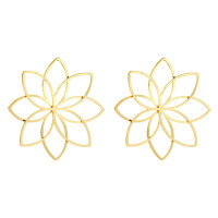 Ohrstecker "Lotusblüte" goldfarbig von Biba