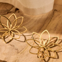 Ohrstecker "Lotusblüte" goldfarbig von Biba