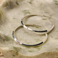 Creolen "Pure Line" L silberfarbig von Biba