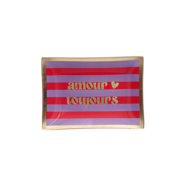 Glasteller Love Plates "amour toujours mehrfarbig" von Giftcompany