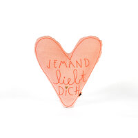 Herzkissen "Jemand liebt dich" von Good old...
