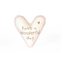 Herzkissen "Have a wonderful day" von Good old...